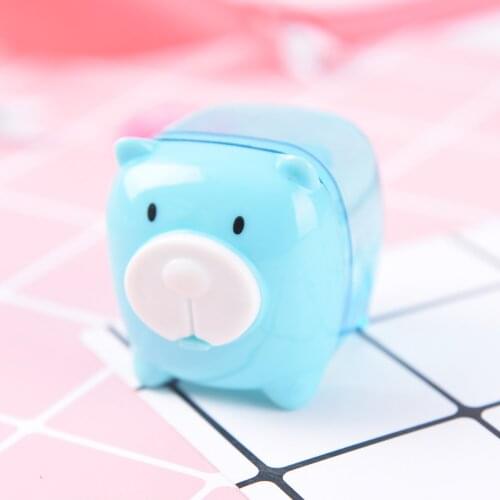 1 Pcs Candy Color Little Pig Pencil Sharpener Creative Kawaii Cartoon Animal Pencil Sharpener For Student Stationery Gift