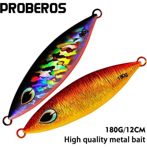 1PC Metal Fishing Lure 180G Lead Fish Jig Fishing Bait 6 Colors Scale Artificial Hard Fishing Bait