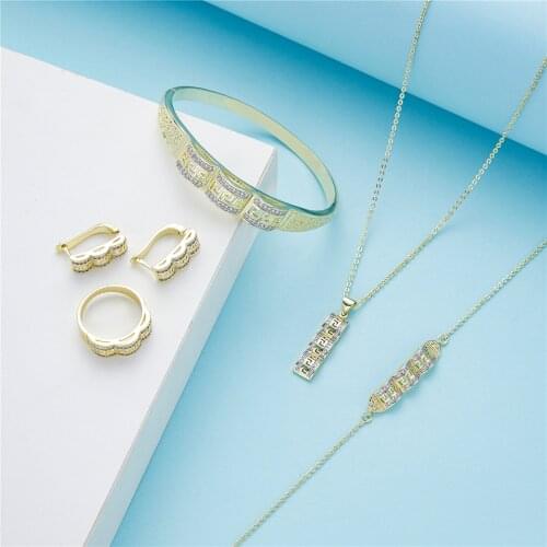 2020 OCT Moroccan Caftan wedding gold jewelry set fashion jewelry set copper high quality jewelry set