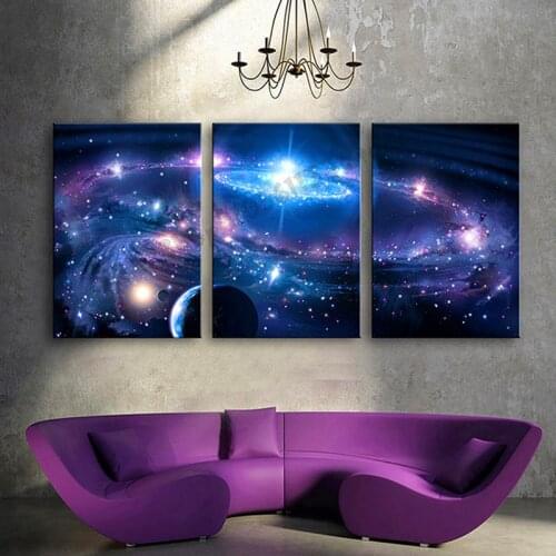 3 Pieces diamond painting Picture diamond embroidery Outer Space Starry sky landscape diamond 5D icon abstract home decor GG4956