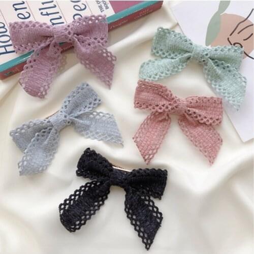 7 Color Korean Bow-Knot Elastic Hair Bands Accessories Fashion Hair Band Lace Bow Ponytail Hair Tie Scrunchies Women Girls