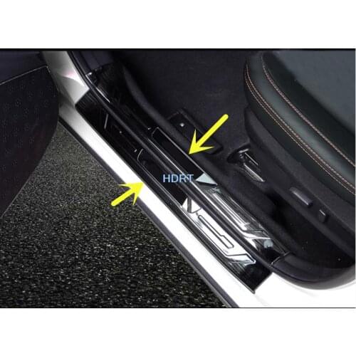 For Subaru XV 2018 2019 2020 8pcs Door Sill Pedal Scuff Plate Stainless Steel Guard Protector Car Styling Sticker