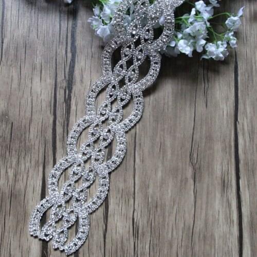 Free Shipping 5yards Crystal Rhinestone Chain Bridal Sash Rhinestone Trim Applique,Rhinestone Trimming DIY Accessories LSRT100