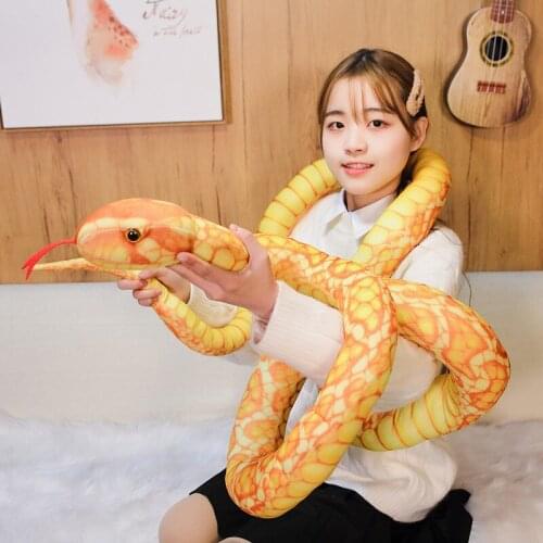 Big Size Simulation Snake Plush Toys Giant Snake Cobra Animals Soft Stuffed Dolls Birthday Gifts Children Toys Home Decor 300CM