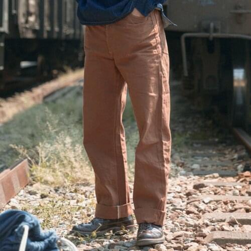 Bronson Lot 877 Nevada Gold Rush Baggy Canvas Duck Unwash Trousers Mens Vintage Cargo Pants