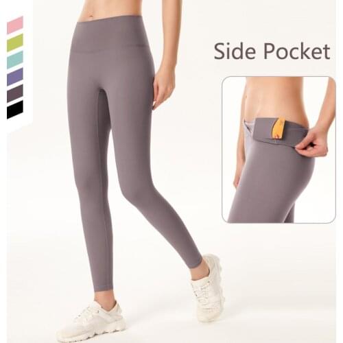 Pink Purple Green Blue Black High Quality Seamless Elastic Fabric Yoga Pants for Women High Waist Push Up Hip Slim Trousers