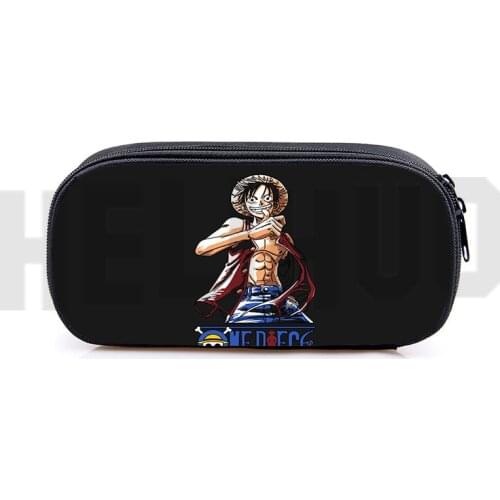 3D Anime Japan ONE PIECE Pencil Case Teenager School Supplies Makeup Zipper Storage Make Up Box Cosmetic Case Hot