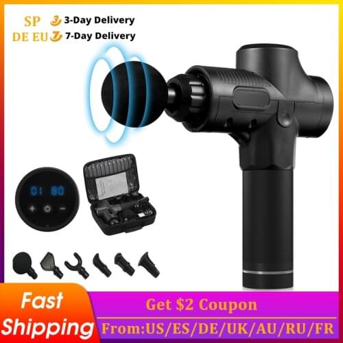 DIOZO Deep Muscle Massage Gun Fascia Gun LCD Display Relax Percussion Massager New Electric Body Massager Muscular Back Massager