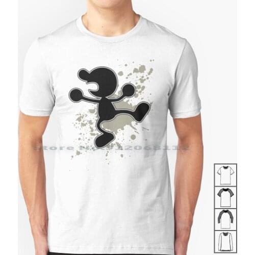 Mr Game And Watch-Super Smash Bros T Shirt 100% Cotton Melee Link Megaman Rockman Donkey Kong Marth Fire Emblem Charizard