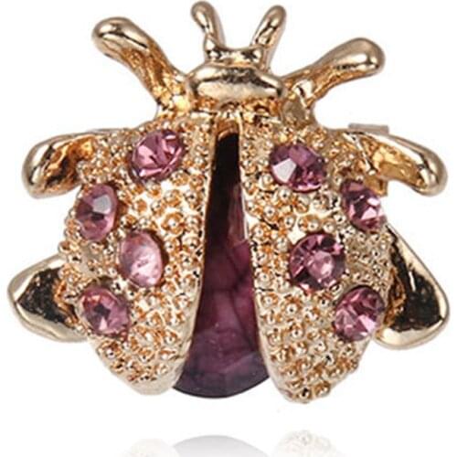 Crystal Insect Brooch Beetles Brooches Pin Fashion Brooch For Women Pins Scarf Clip Jewelry Brooch