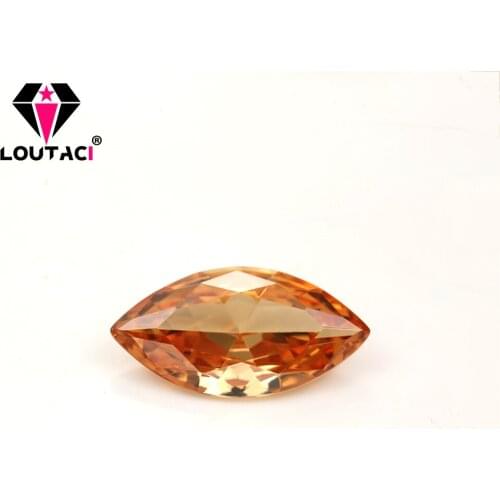 LOUTACI 5A Loose Champagne Color Marquise Shape Cubic Zirconia Rings Wholesale Small Size 1.5x3-3x6mm