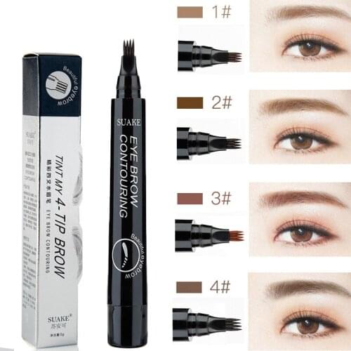 Hot Microblading Eyebrow Pencil Waterproof Eye brow Tattoo Pen Long-lasting Fine Sketch Fork Tip Professional Liquid Eyebrows