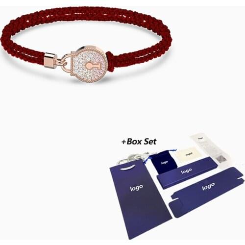 Fashion SWA New TOGETHERNESS LOCK Bracelet Exquisite And Elegant Red Braided Rope Lock Decoration Ladies High-End Jewelry Gifts