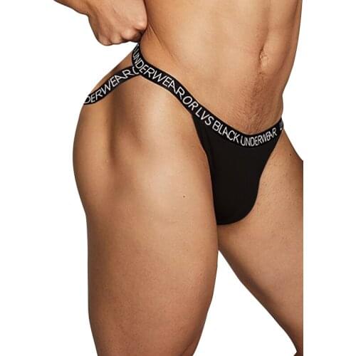 Soft Cotton Gay Men Sexy Underwear Thong Men Jockstrap Free Shipping Mens Thongs And G Strings Gay Thongs