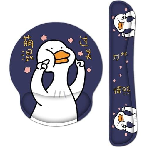 Memory Gel Mechanical Cute Soft Keyboard Mouse Pad Set Ergonomic Wrist Rest Hand Support Cushion For Office Computer Laptop