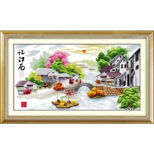Joy Sunday DIY Cross Stitch kit Embroidery Craft Needlework Set 11CT 14CT Printed Canvas cross stitch pattern Home Decoration