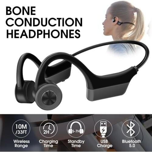 Bone Conduction Earphones Bluetooth Headphones IPX6 Waterproof Wireless Earbuds Headset with Microphone for Sports Running