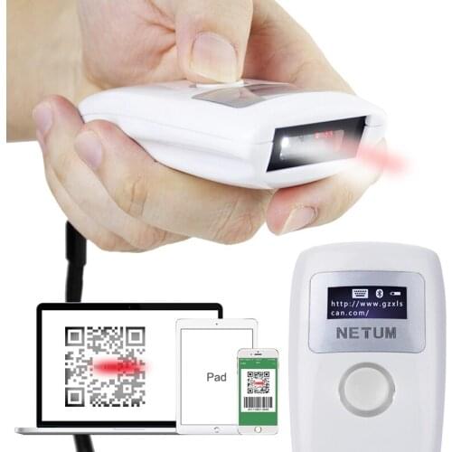 NETUM Z2S Bluetooth 2D Barcode Scanner Wireless Pocket Mini BarCode Reader QR PDF417 DataMatrix for Windows MacOS Android Ios