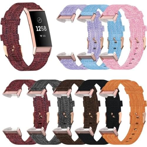 For Charge Watch Nylon Strap Fashion Adjustable Wristbands For Fitbit Charge 3/3 SE /Charge 4/4 SE Smart Watch Replacement Strap