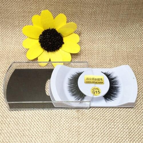 2015 New Fashion 1 Pairs Natural Thick Mink False Eyelashes for Beauty Makeup Natural Extension Eyelashes free shipping
