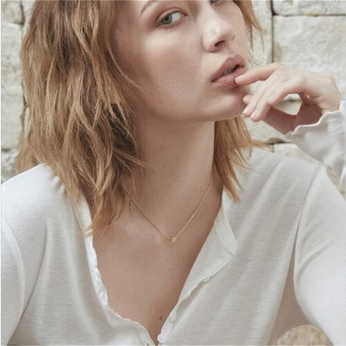 2020 New Bohemia Simple Fashion Imitation Pearl Love Heart Single Layer Clavicle Chain Necklace Accessories Female Jewelry