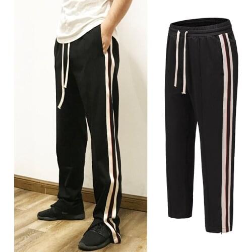2020 New Arrivals Drawstring Side-Striped Harem Pants Joggers Mens Hip Hop Casual Streetwear Loose Hipster Trousers Sweatpants