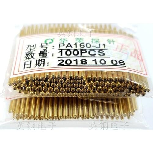PA160-J1 Huarong Probe 1.36MM Test Needle 24.5MM Long Round Head Pogo Pin 0.99MM