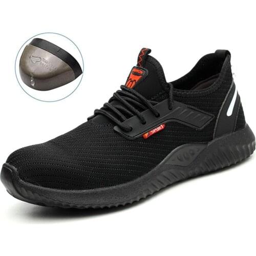 Lndestructible Mens Safety Work Shoes With Steel Toe Cap, Puncture Resistant Boots, Lightweight And Breathable Sneakers