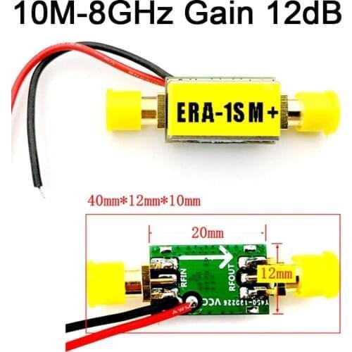 10M-8000Mhz 8GHz LNA Broadband Gain 12dB RF Amplifier Low Noise ERA-1 Module FOR FM HF VHF / UHF Ham Radio AmplifierS