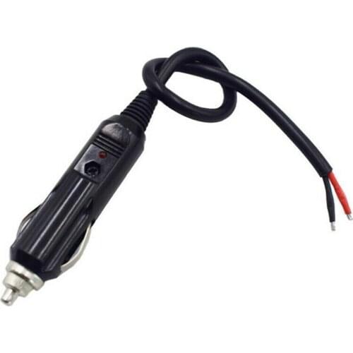 High Quality 12V 24V Auto 20A Male Car Cigarette Lighter LED Socket Plug Connector Adapter Car charger single head line