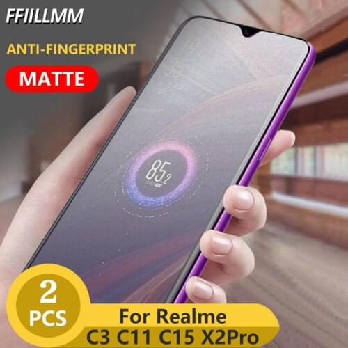 2Pcs/lot Matte Protective Glass For Realme C15 C11 C3 Tempered Glass For Realme C15 C11 C3 Screen Protectors For Realme X2 Pro