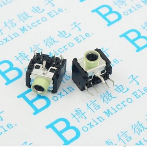 50PCS/Lot PJ-306 3.5MM Audio/Video Socket Jack connector 5Pin Light Green