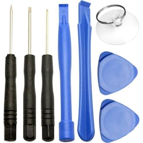 8 in 1 Cell Phones Opening Pry Repair Tool Suction Cup Screwdrivers Kits
