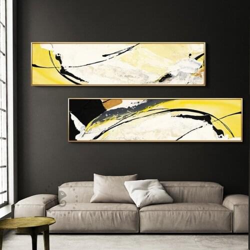 Watercolor Abstract Painting Texture Yellow Canvas Art Paintings For Living Room Bedroom Posters And Prints Wall Poster Decor
