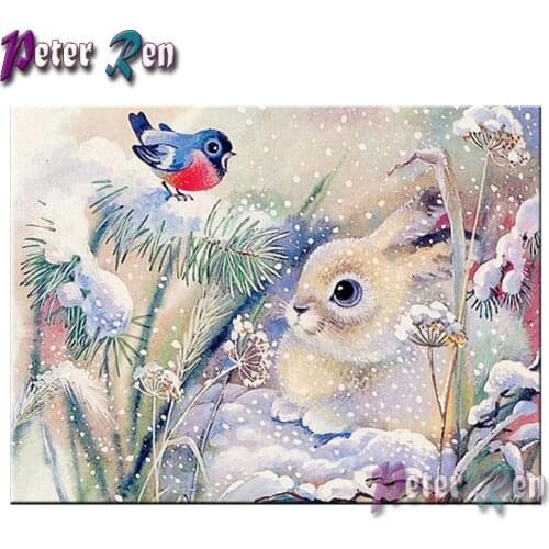 5d Diamond painting Snowbird Bunny DIY Square\Round Rhinestones Diamond Embroidery Mosaic pictures Handmade modern decoration