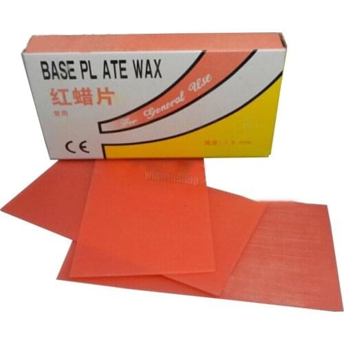 1 Box Dental Lab Material Base Plate Red Wax Dentist Auxiliary Material Base plate Thickness 1.3mm For Dental Lab tools