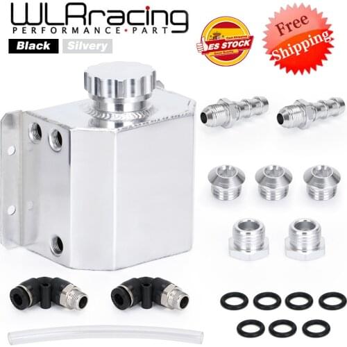 FREE SHIPPING Universal 1L 1000ML Aluminum Auto Car Oil Catch Can Automobiles Vehicle Oil Tank Reservoir with Drain Plug