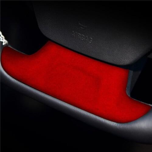 For Chevrolet Camaro 16-20 Alcantara Leather Steering Wheel Decal Trim