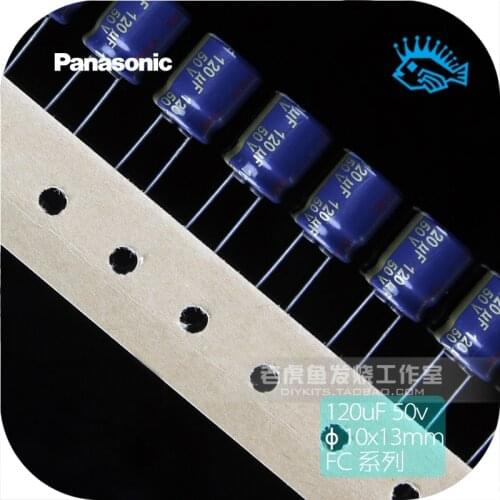 5pcs/50pcs 50V120uF 50v FC Series Brand New Original Panas Gold Fever Audio Electrolytic Capacitor 10x13mm