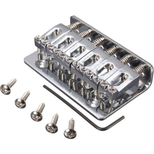 Chrome Electric Guitar Tremolo 6 String Roller Guitar Bridge with Screws