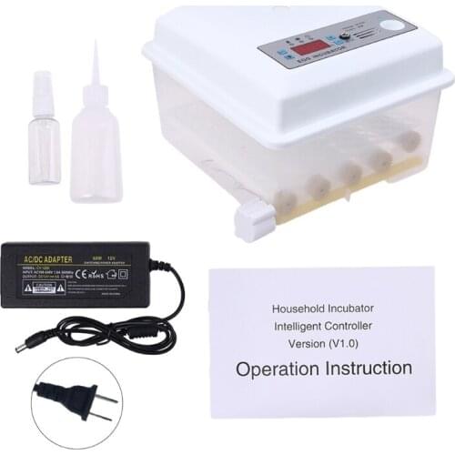 220V Eggs Incubator Brooder Birds Quail Chick Hatchery Poultry Hatcher Turner