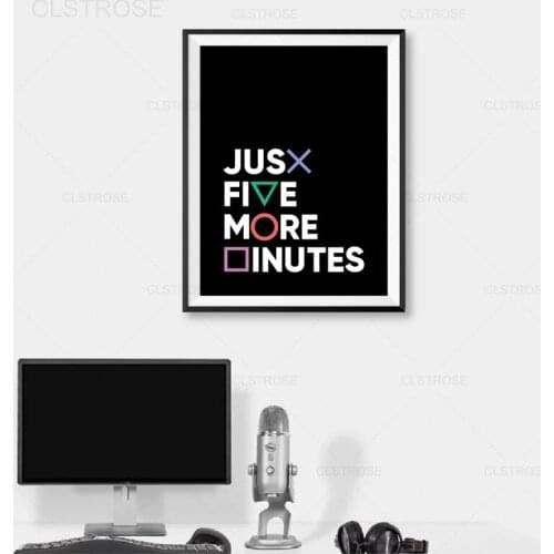 Cartoon Playstation Button Canvas Painting Gamers Wall Art Posters and Prints Print Pictures Home Decoration Play Room Kids Room