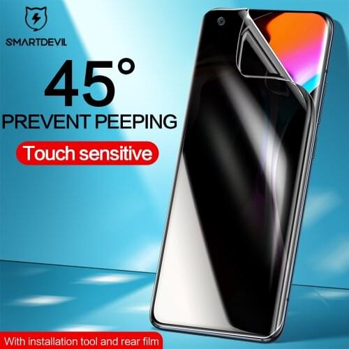 SmartDevil Anti-peeping Quantum Film For Xiaomi Mi 10 Pro Redmi K30 Pro Curved Full Coverage Screen Protector Soft Glue Privacy