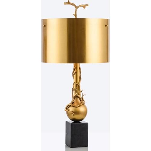 Led e27 Postmodern Copper Marble LED Lamp.LED Light.Table Light.Table Lamp.Desk Lamp.LED Desk Lamp For Bedroom Foyer