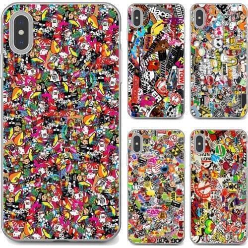 Soft Skin Case JDM-Car-Graffiti-Sticker-Bomb-Collage For Samsung Galaxy A9 A8 Star Lite A3 A5 A7 A6 Plus 2018 2015 2016 2017