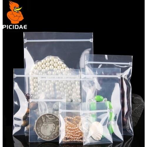 PICIDAE Anti-oxidation Jewellery Packaging Zip Lock Plastic Bag Ziplock Reclosable Self Seal Zipper Hermetic Jewelry Pouch Clear