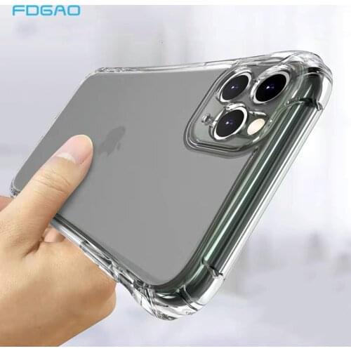 Shockproof Silicone Phone Case For iPhone 11 12 Pro Max lens Protection Case For iPhone X XR XS MAX 7 8 Plus Case Back Cover