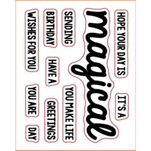 Magical Sentiments Transparent Clear Silicone Stamps For DIY Scrapbooking Cards Making Craft Supplies New 2019