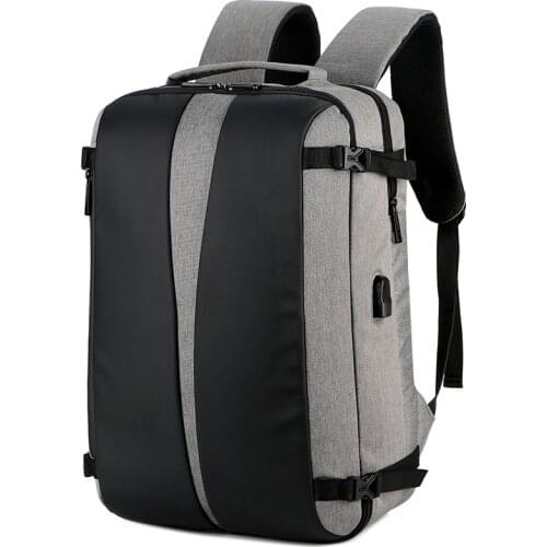 2021 New Large Capacity Men Backpack Travel Waterproof Male Rucksack Black New USB Charging Men Business 15.6 17 Laptop Bags