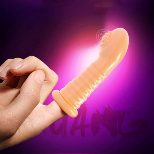 Finger Sleeve Vibrator Silicone G Spot Stimulating Massage Vibrator Masturbator Sex Toys Women Lesbian Orgasm Adult Productring